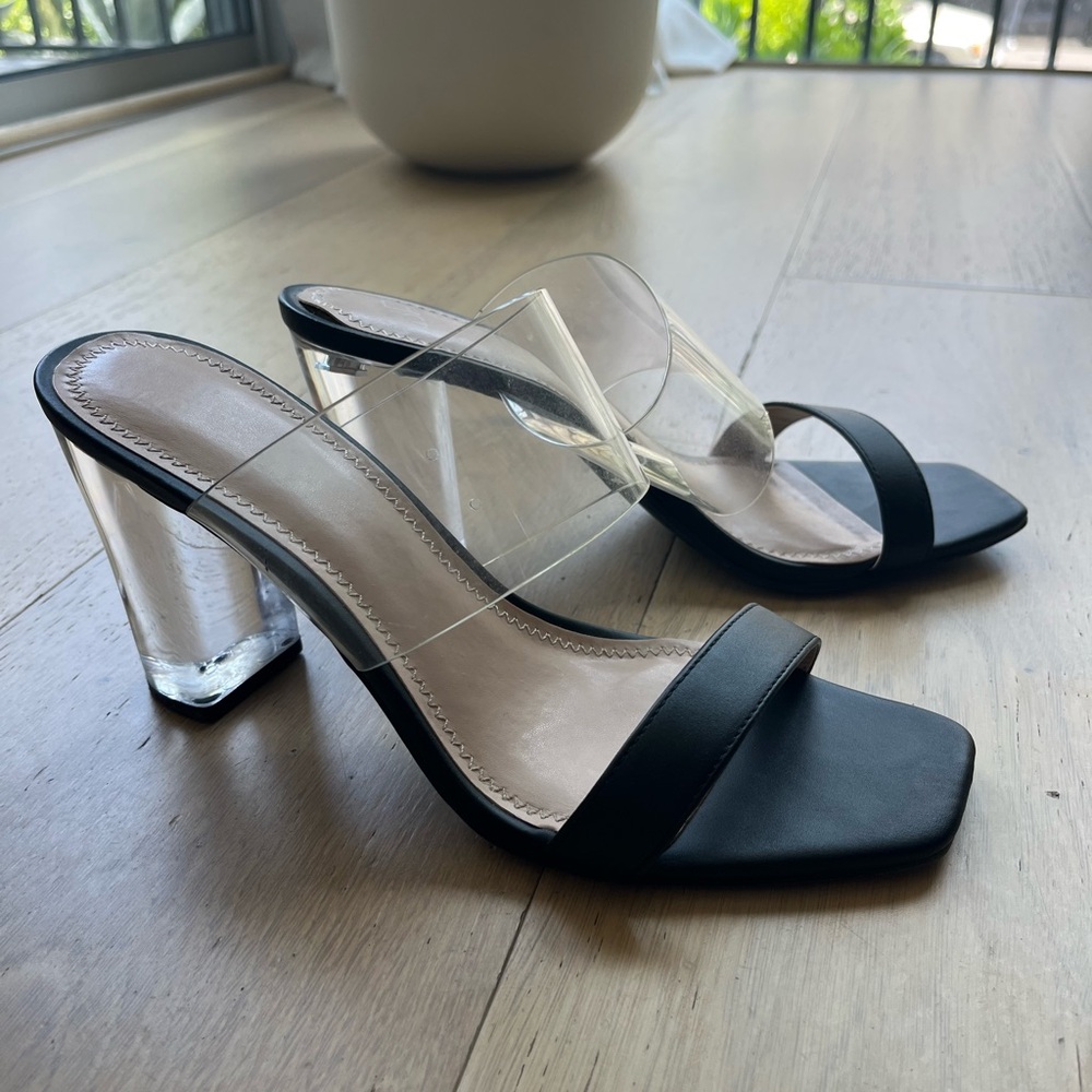 Clear heels